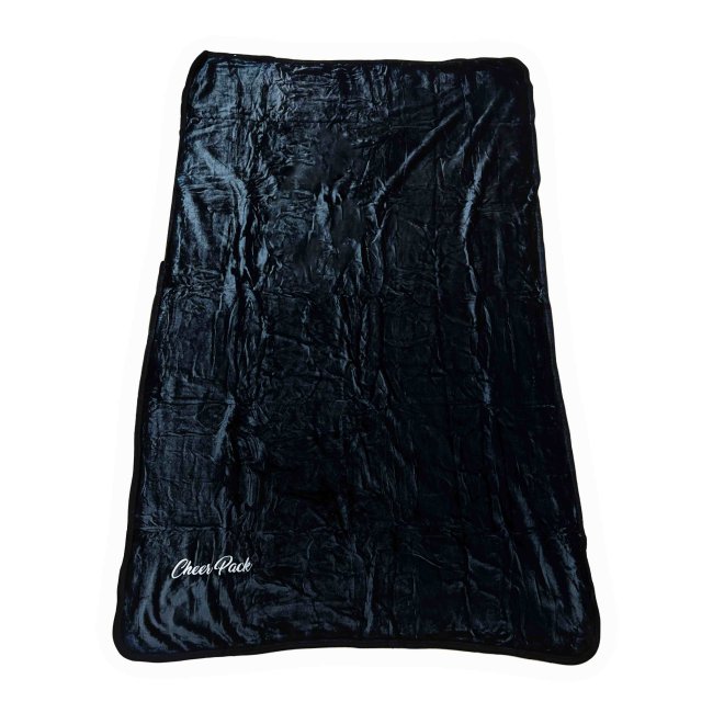 Kuschelkissendecke schwarz Cheer Pack bestickt